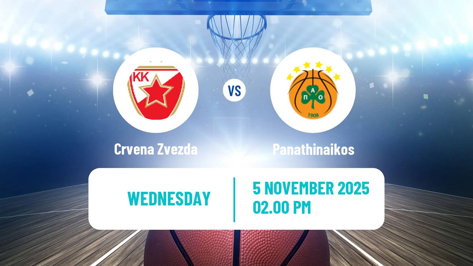 Basketball Euroleague Crvena Zvezda - Panathinaikos