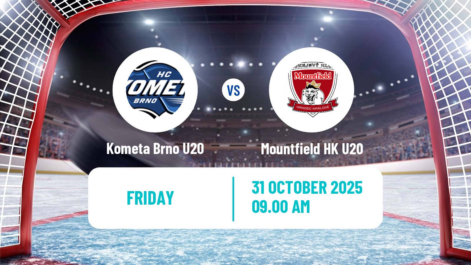 Hockey Czech ELJ Kometa Brno U20 - Mountfield HK U20