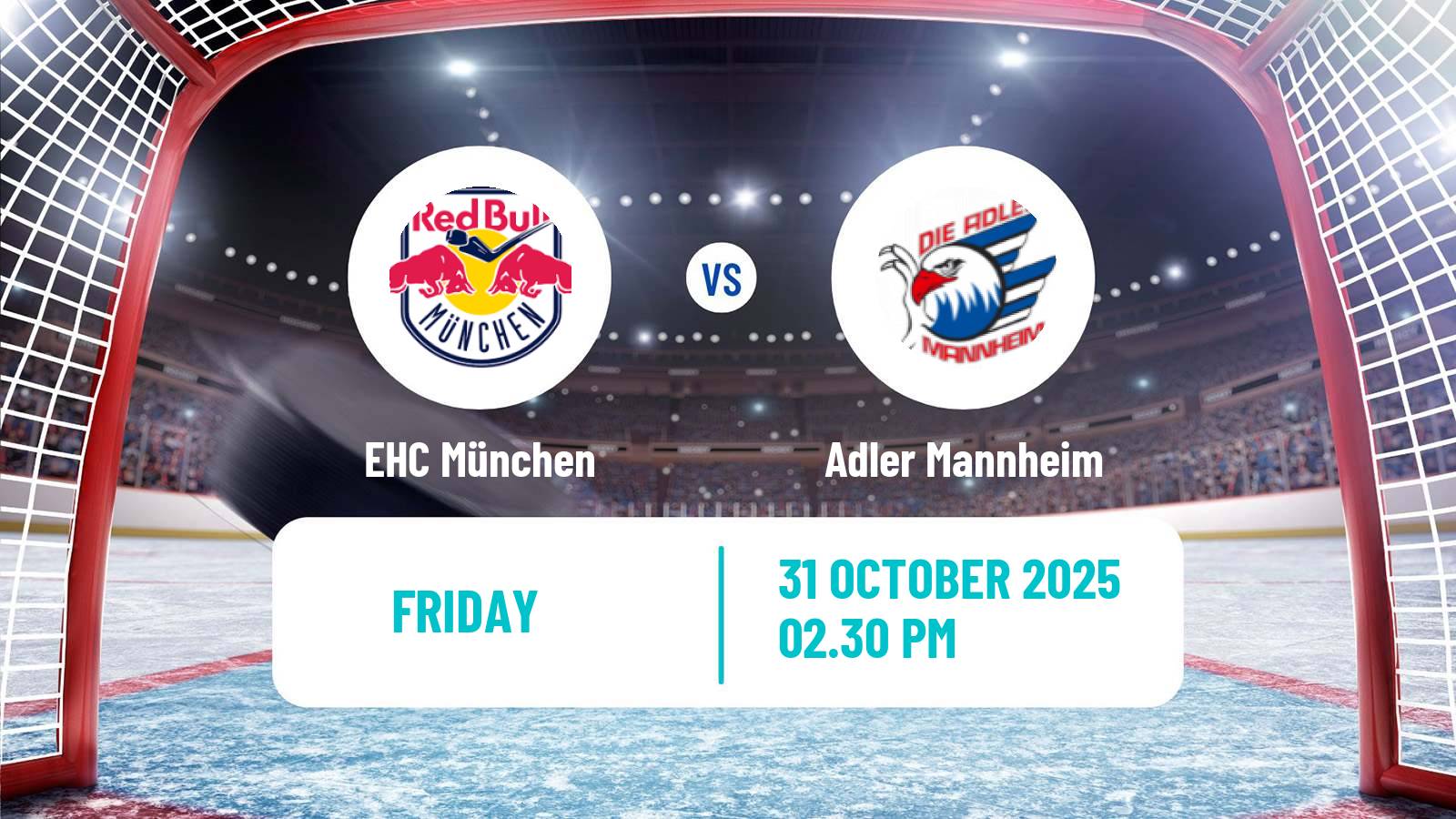 Hockey German Ice Hockey League EHC München - Adler Mannheim