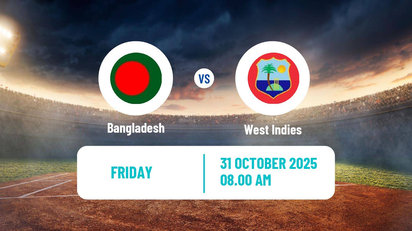 Cricket Twenty20 International Bangladesh - West Indies