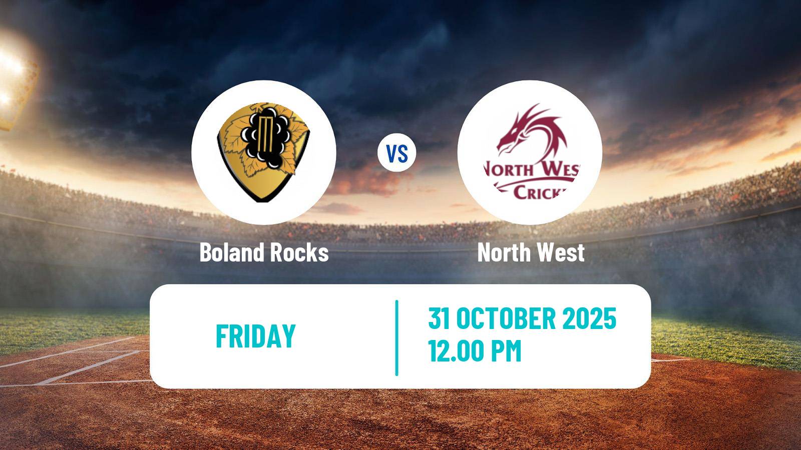 Cricket CSA T20 Challenge Boland Rocks - North West