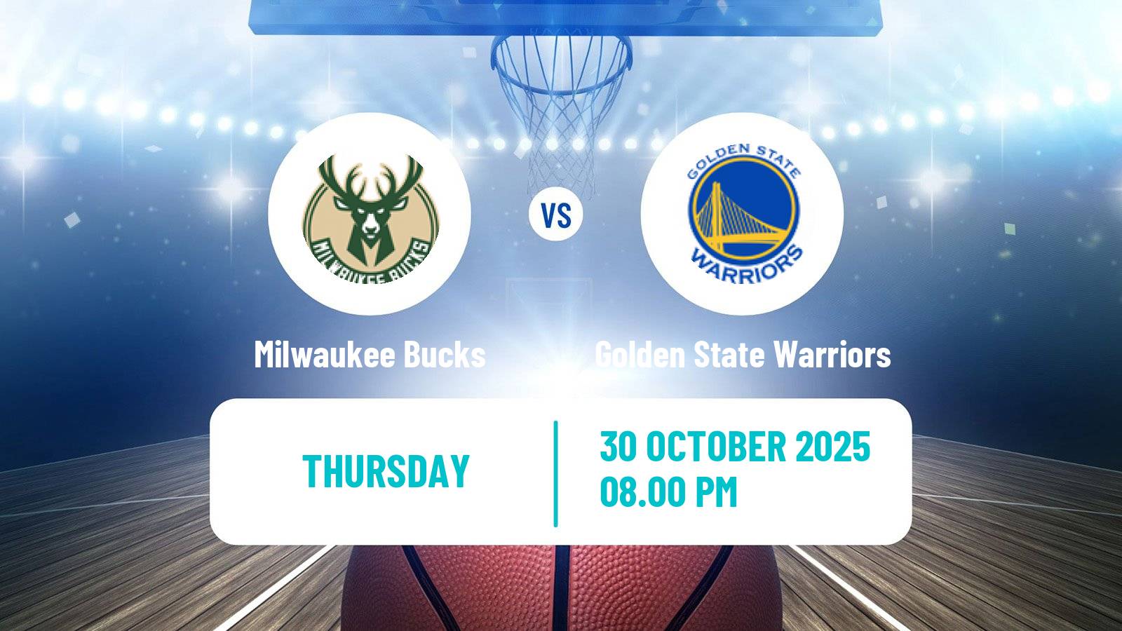 Basketball NBA Milwaukee Bucks - Golden State Warriors