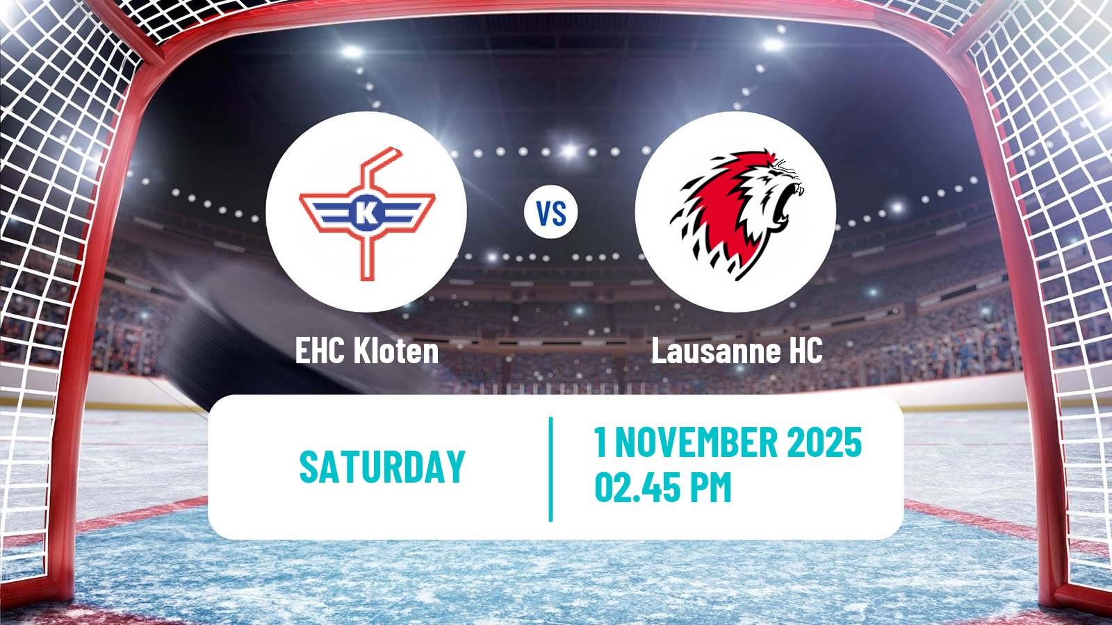 Hockey Swiss National League Hockey EHC Kloten - Lausanne HC