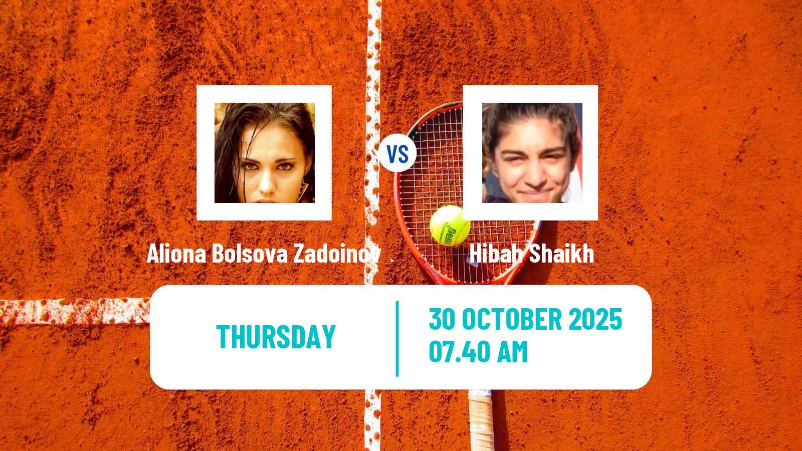 Tennis ITF W35 Loule Women Aliona Bolsova Zadoinov - Hibah Shaikh