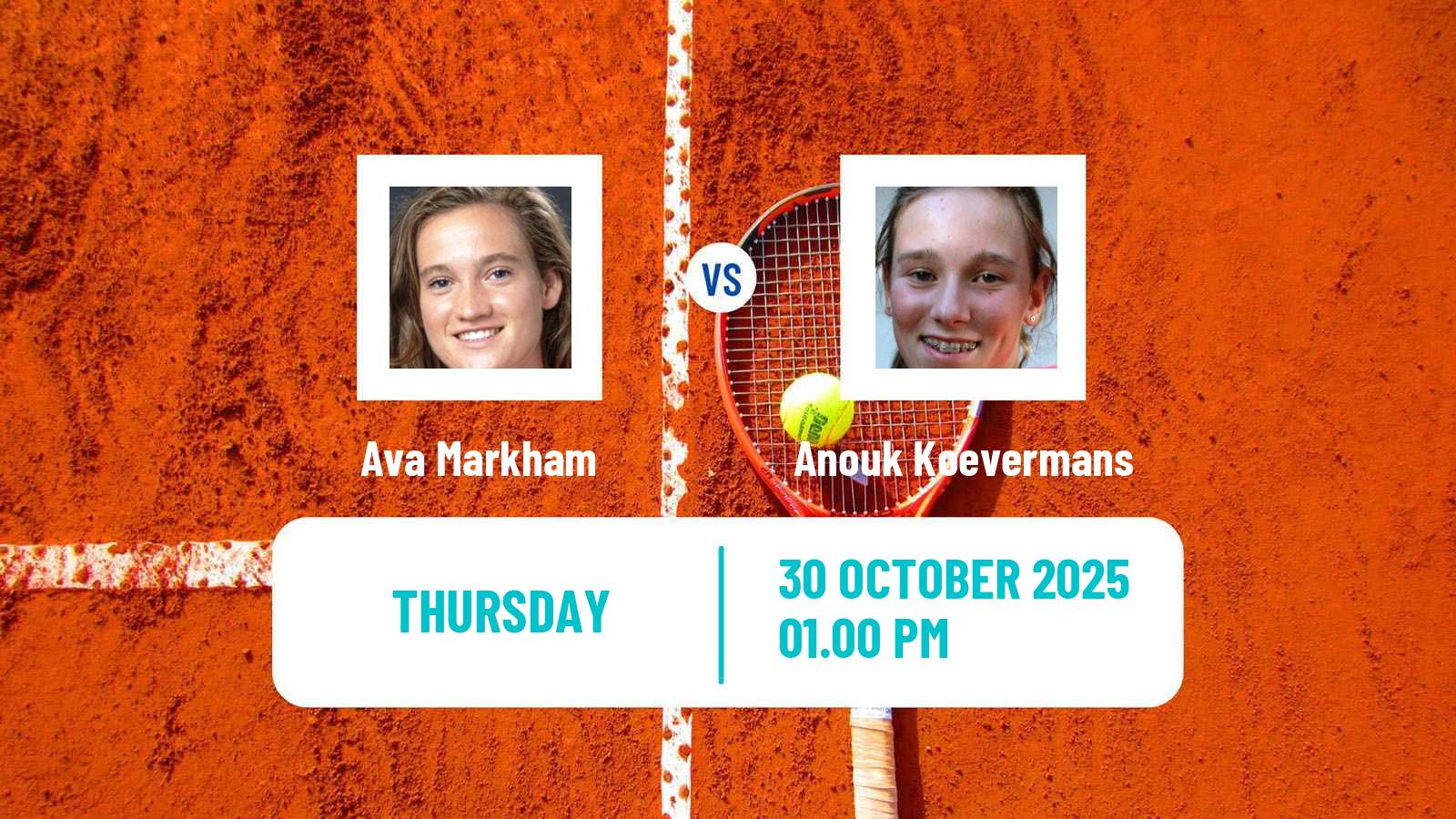 Tennis ITF W75 Toronto Women Ava Markham - Anouk Koevermans