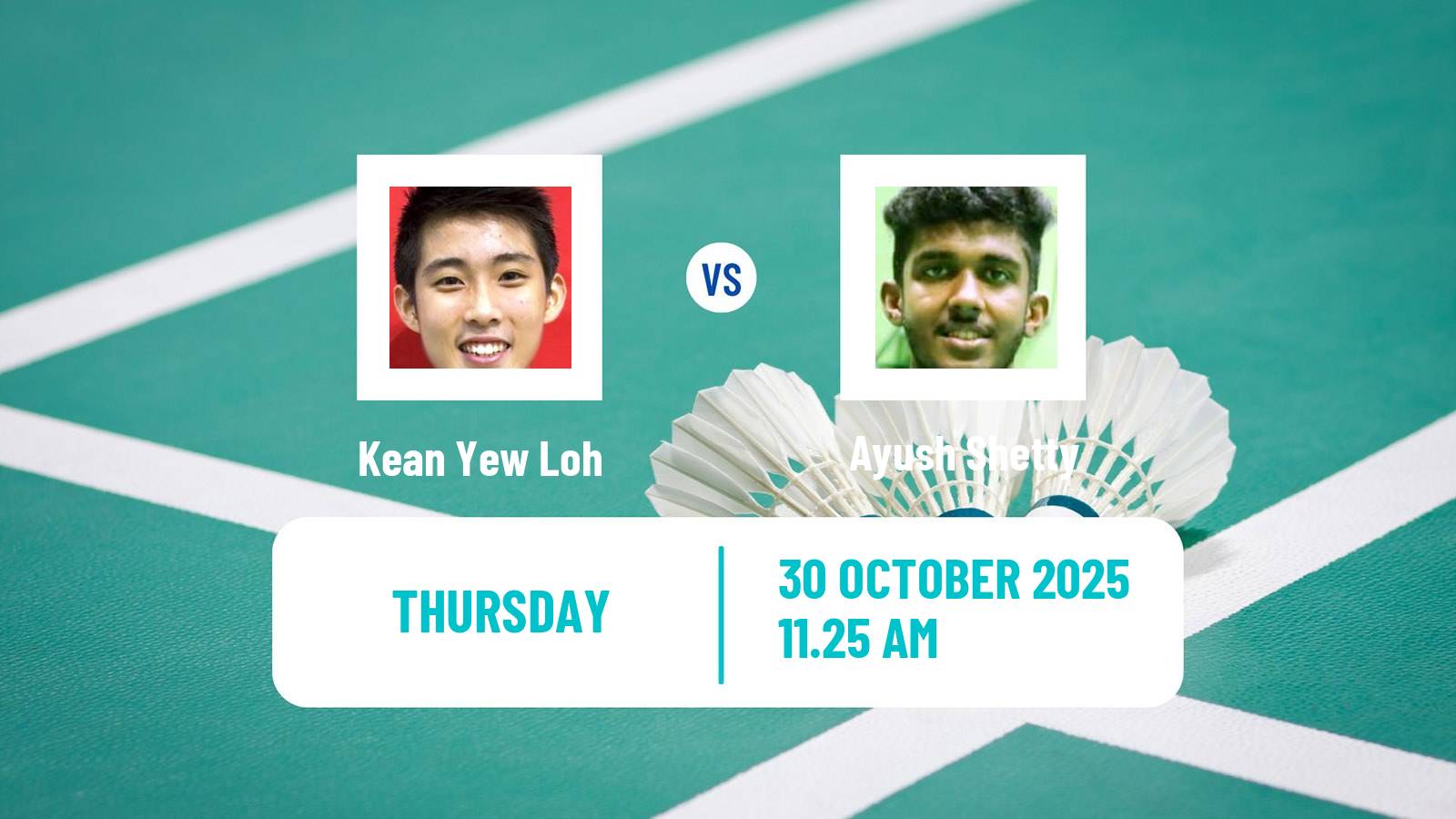 Badminton BWF World Tour Hylo Open Men Kean Yew Loh - Ayush Shetty