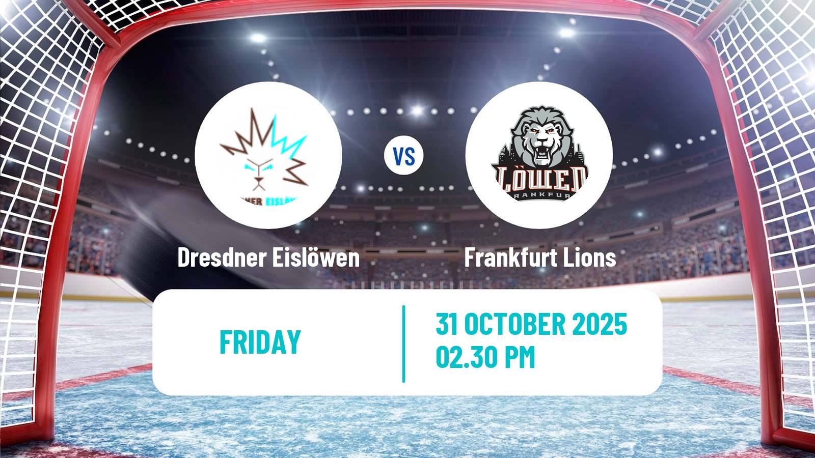 Hockey German Ice Hockey League Dresdner Eislöwen - Frankfurt Lions