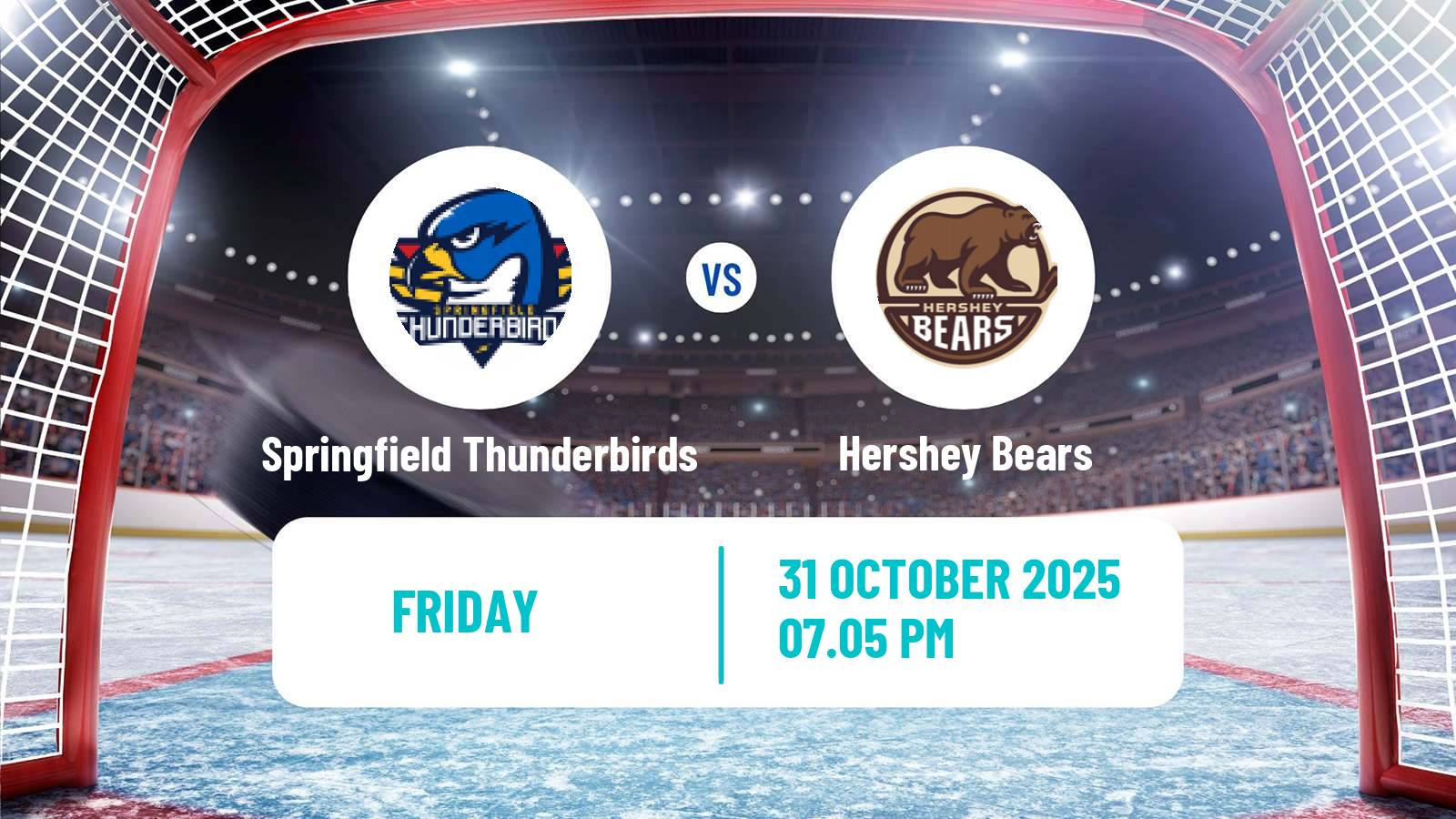 Hockey AHL Springfield Thunderbirds - Hershey Bears