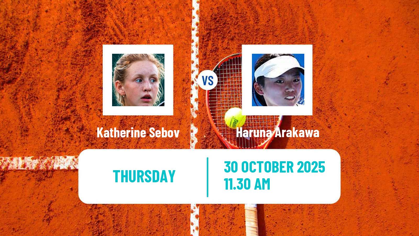 Tennis ITF W75 Toronto Women Katherine Sebov - Haruna Arakawa