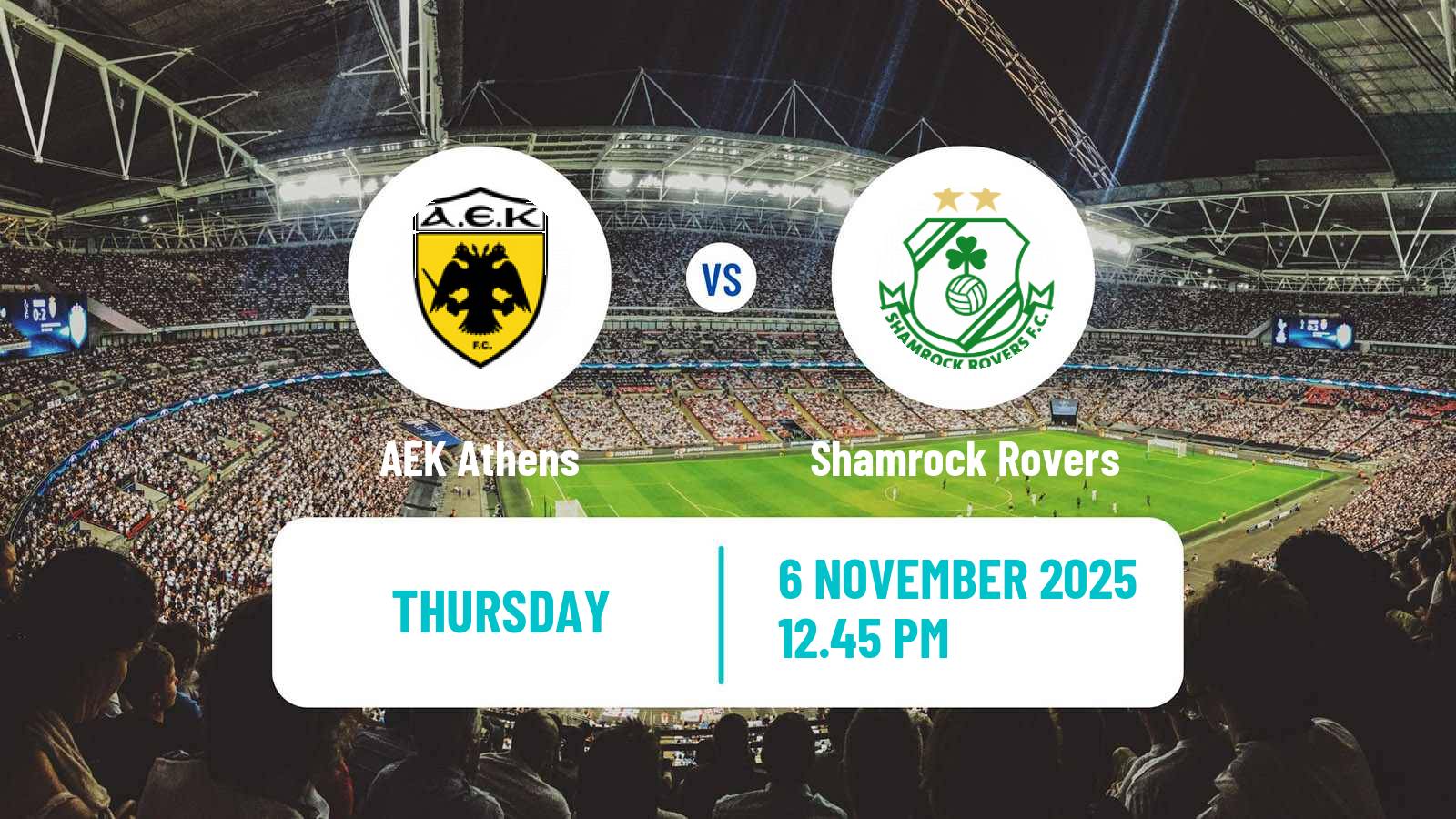 Football UEFA Europa Conference League AEK Athens - Shamrock Rovers Football UEFA Europa Conference League AEK Athens - Shamrock Rovers