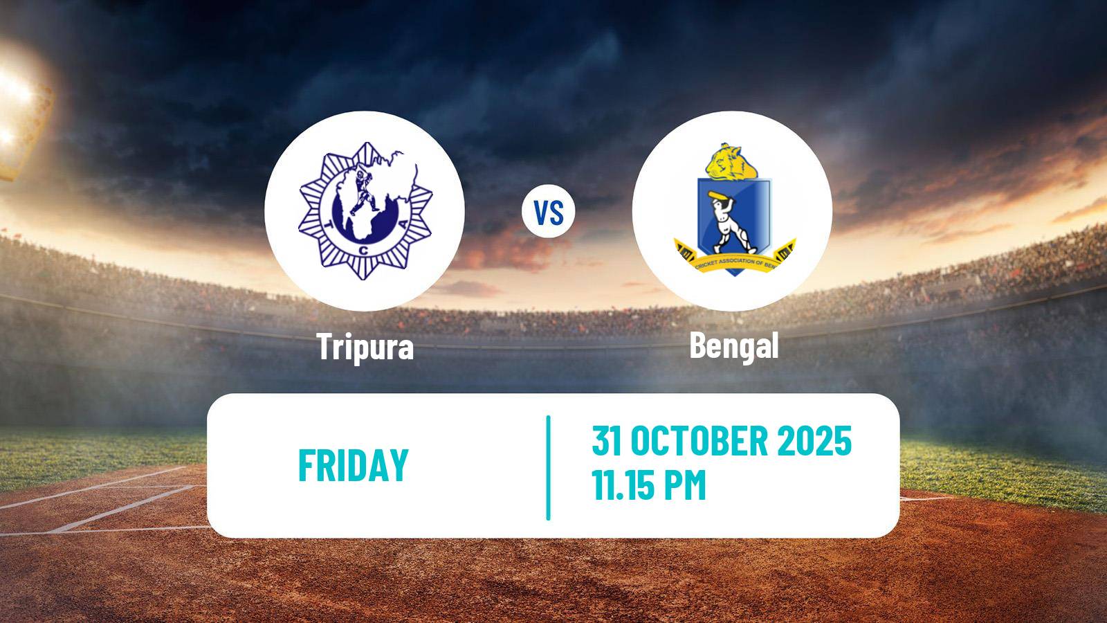 Cricket Ranji Trophy Tripura - Bengal