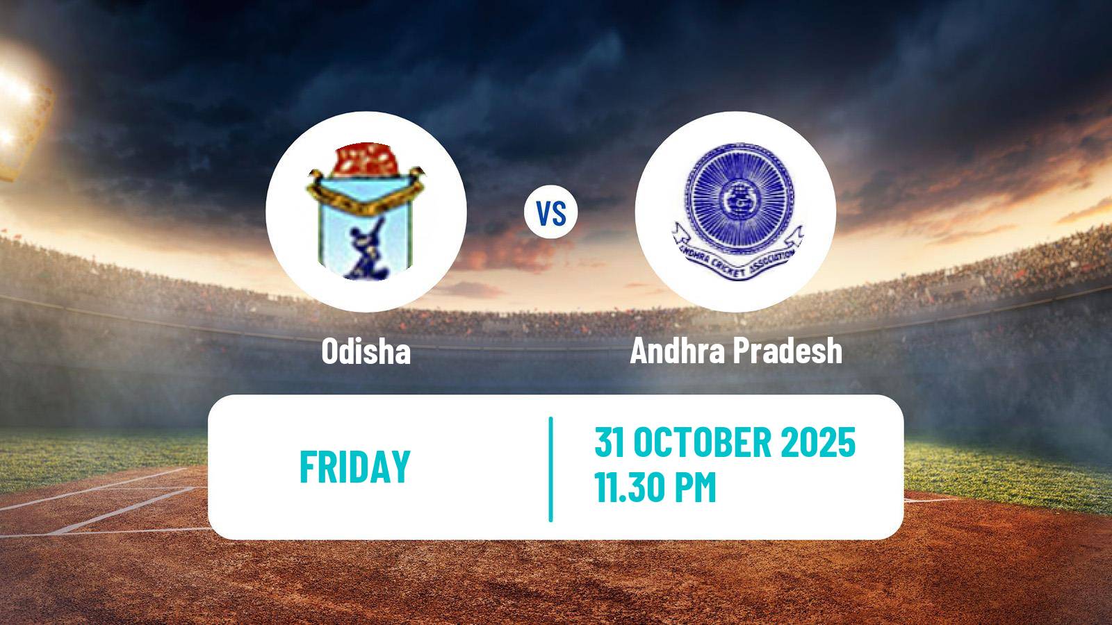 Cricket Ranji Trophy Odisha - Andhra Pradesh