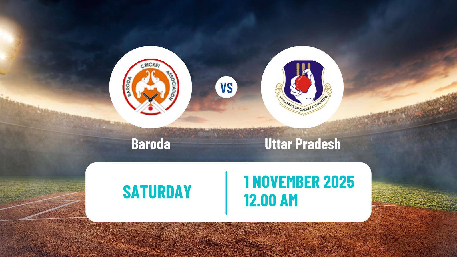 Cricket Ranji Trophy Baroda - Uttar Pradesh