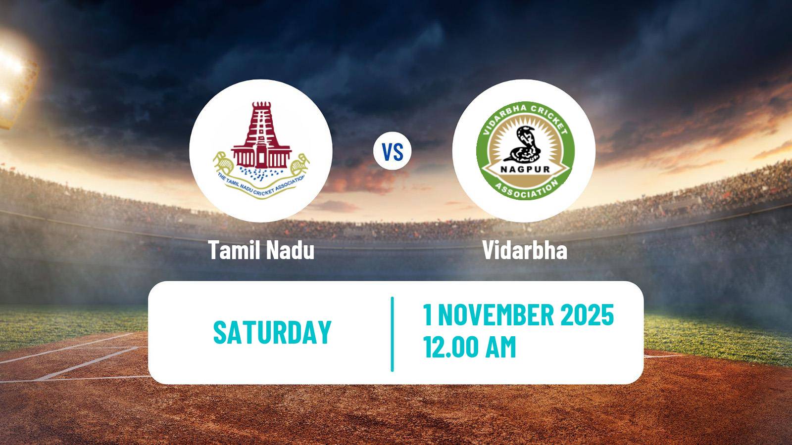Cricket Ranji Trophy Tamil Nadu - Vidarbha