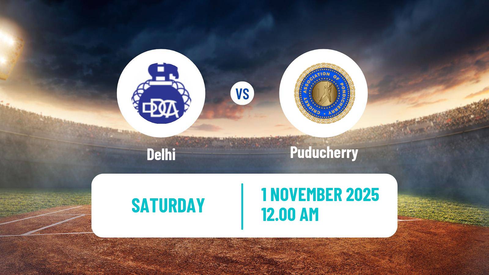 Cricket Ranji Trophy Delhi - Puducherry
