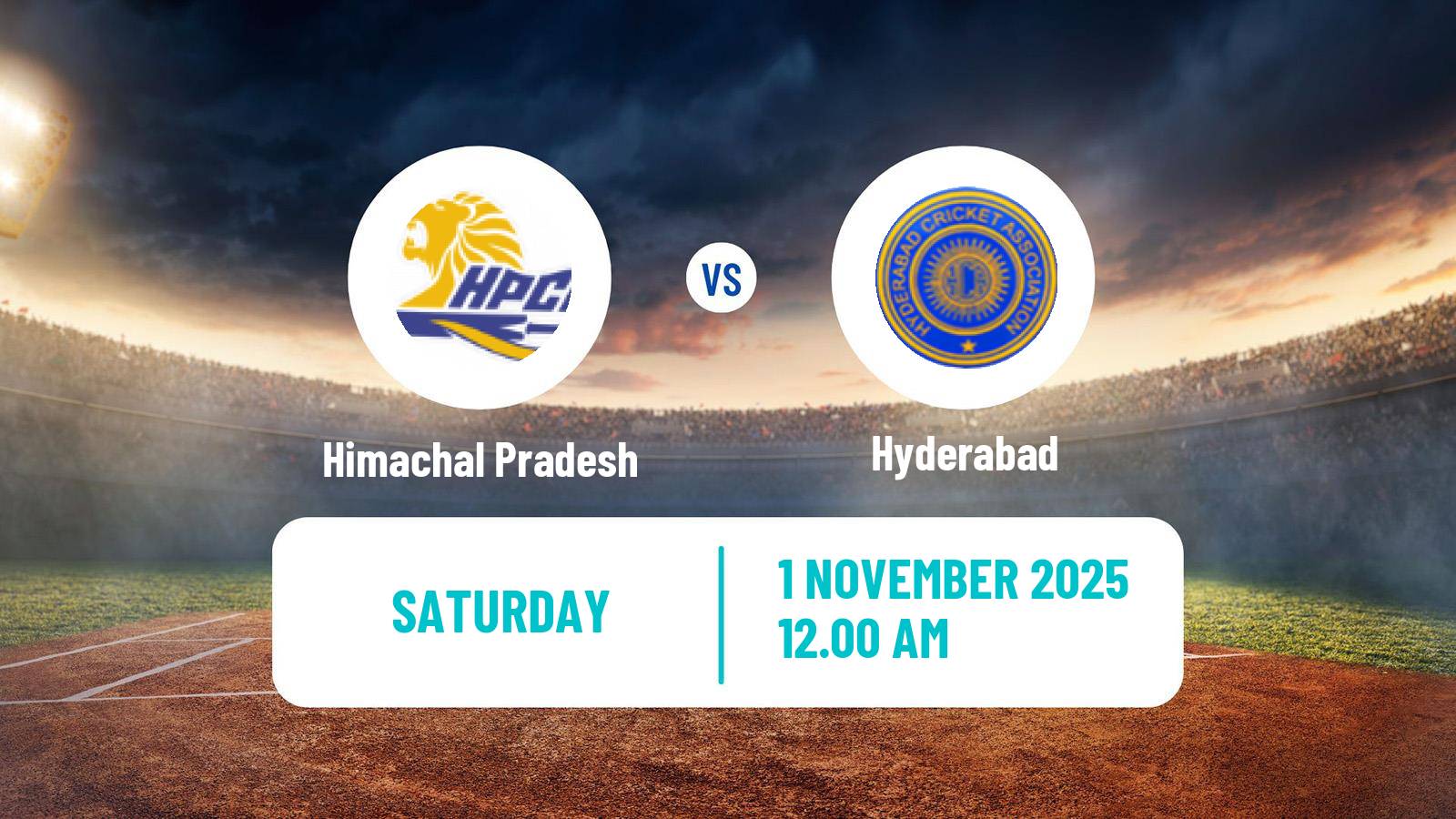 Cricket Ranji Trophy Himachal Pradesh - Hyderabad