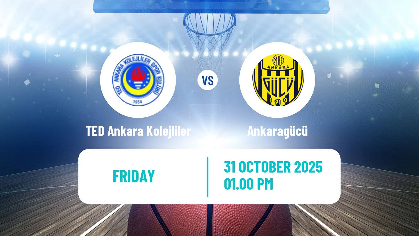 Basketball Turkish TBL TED Ankara Kolejliler - Ankaragücü