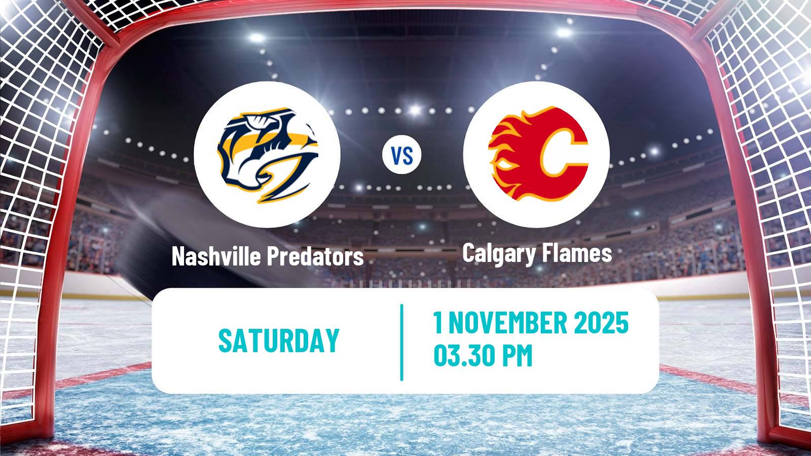 Hockey NHL Nashville Predators - Calgary Flames