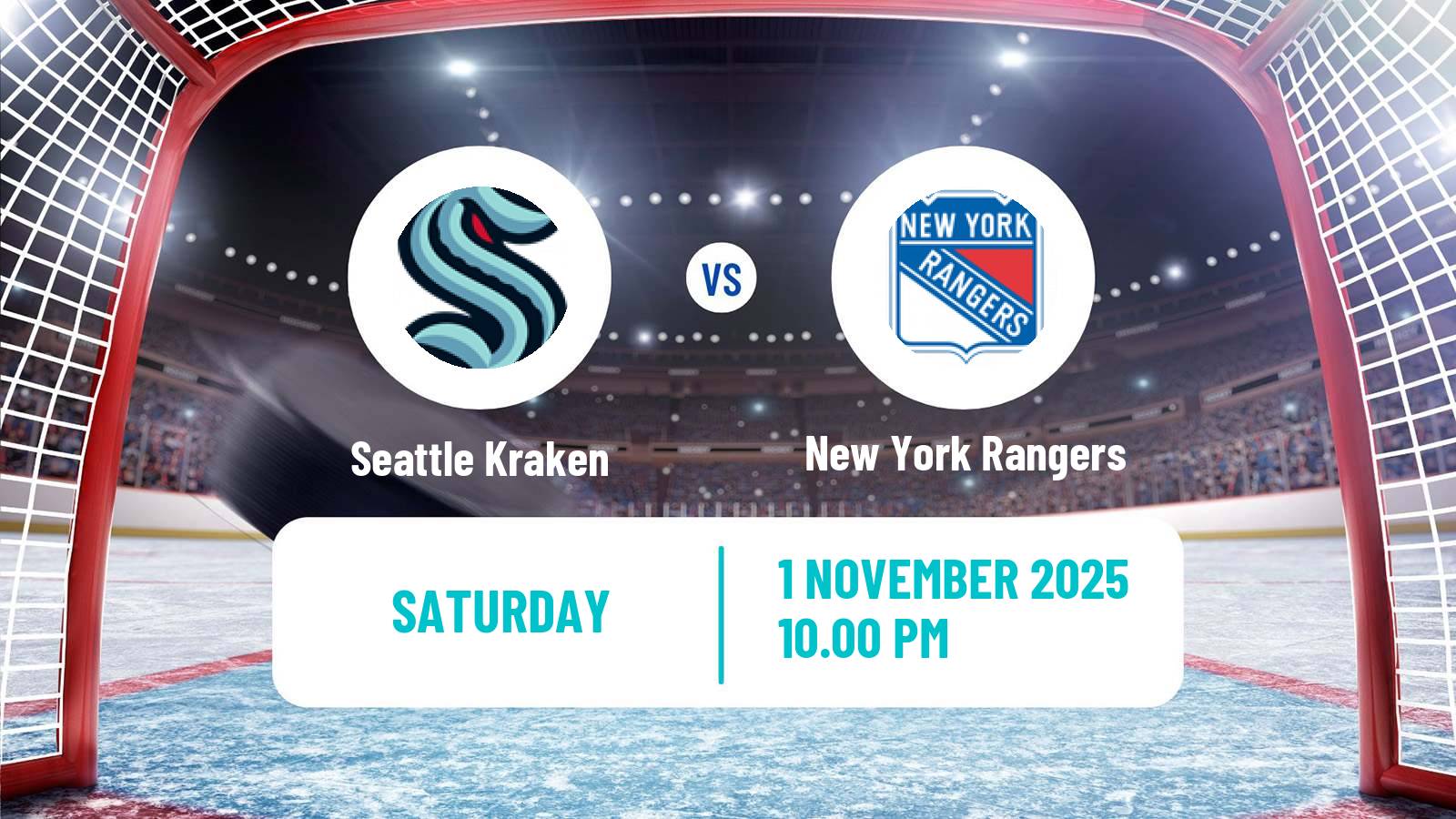Hockey NHL Seattle Kraken - New York Rangers