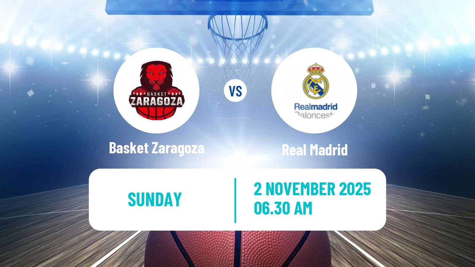 Basketball Spanish ACB League Basket Zaragoza - Real Madrid