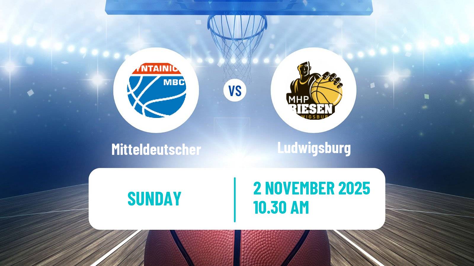 Basketball German BBL Mitteldeutscher - Ludwigsburg