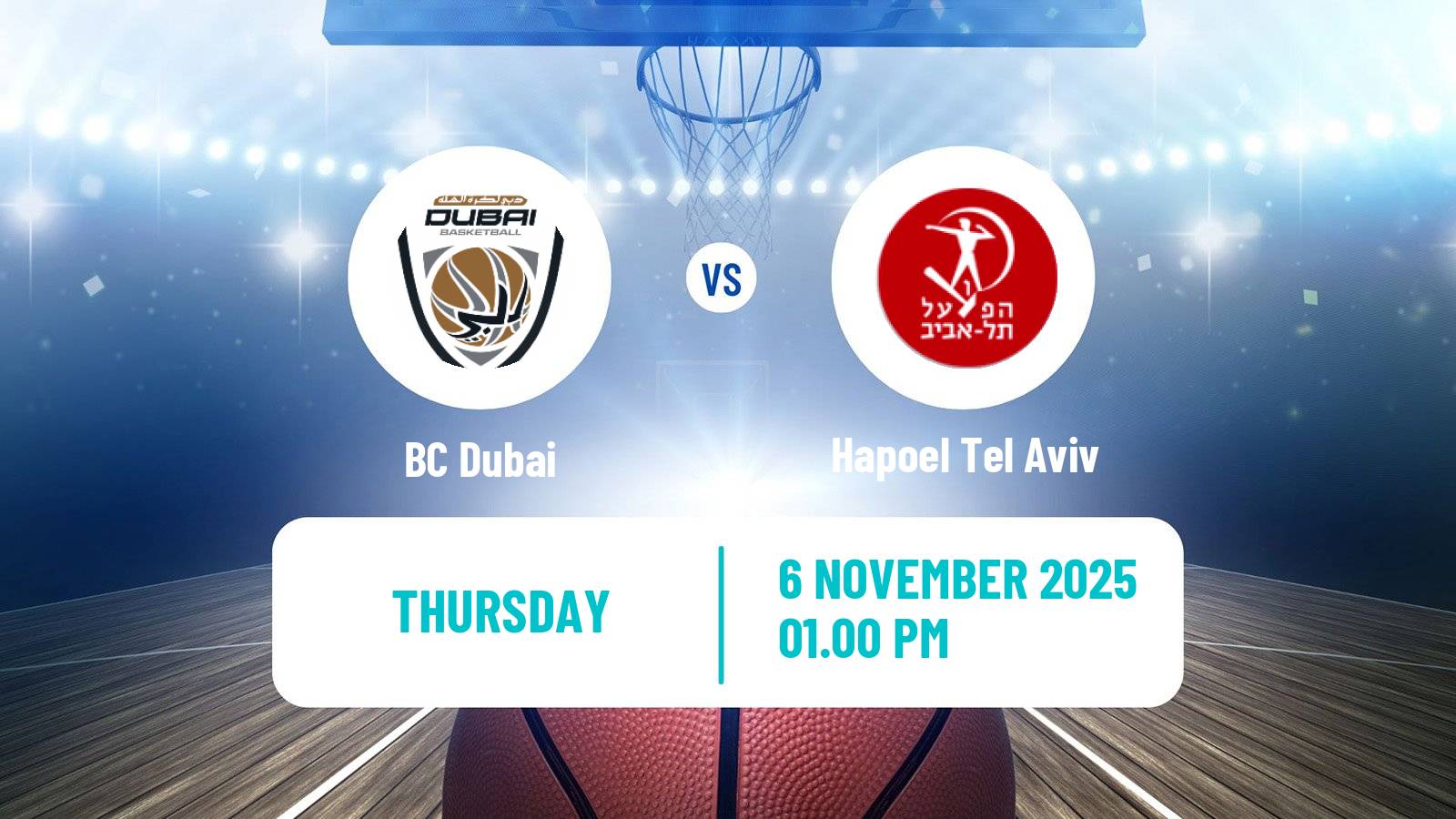 Basketball Euroleague Dubai - Hapoel Tel Aviv