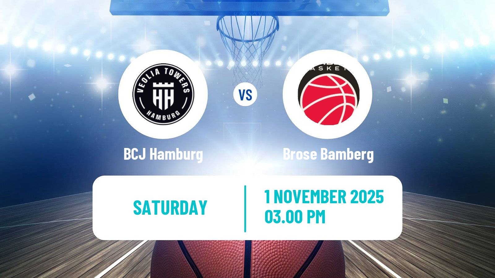 Basketball German BBL BCJ Hamburg - Brose Bamberg