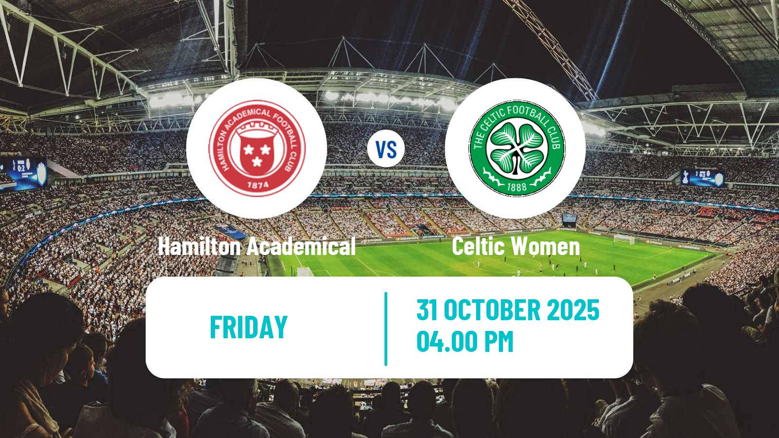 Football Scottish SWPL 1 Women Hamilton Academical - Celtic