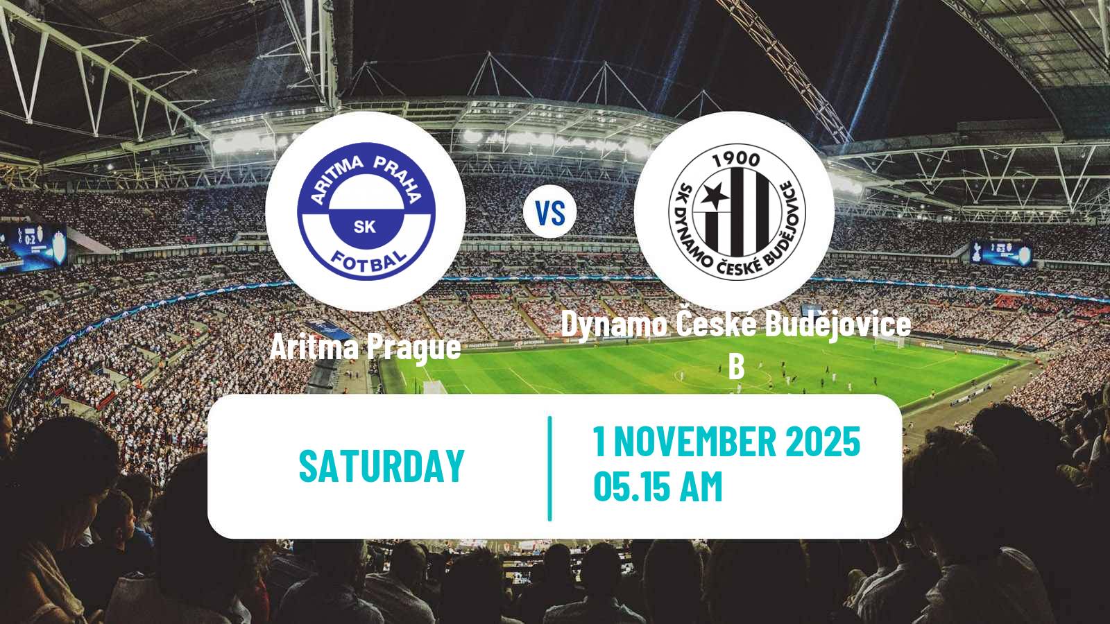 Football Czech CFL Group A Aritma Prague - Dynamo České Budějovice B