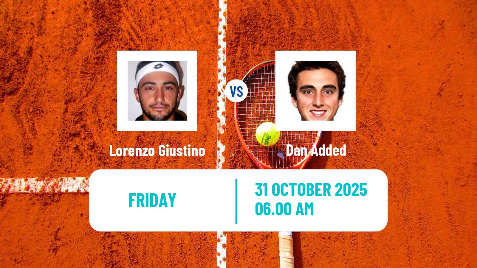 Tennis Monastir Challenger Men Lorenzo Giustino - Dan Added