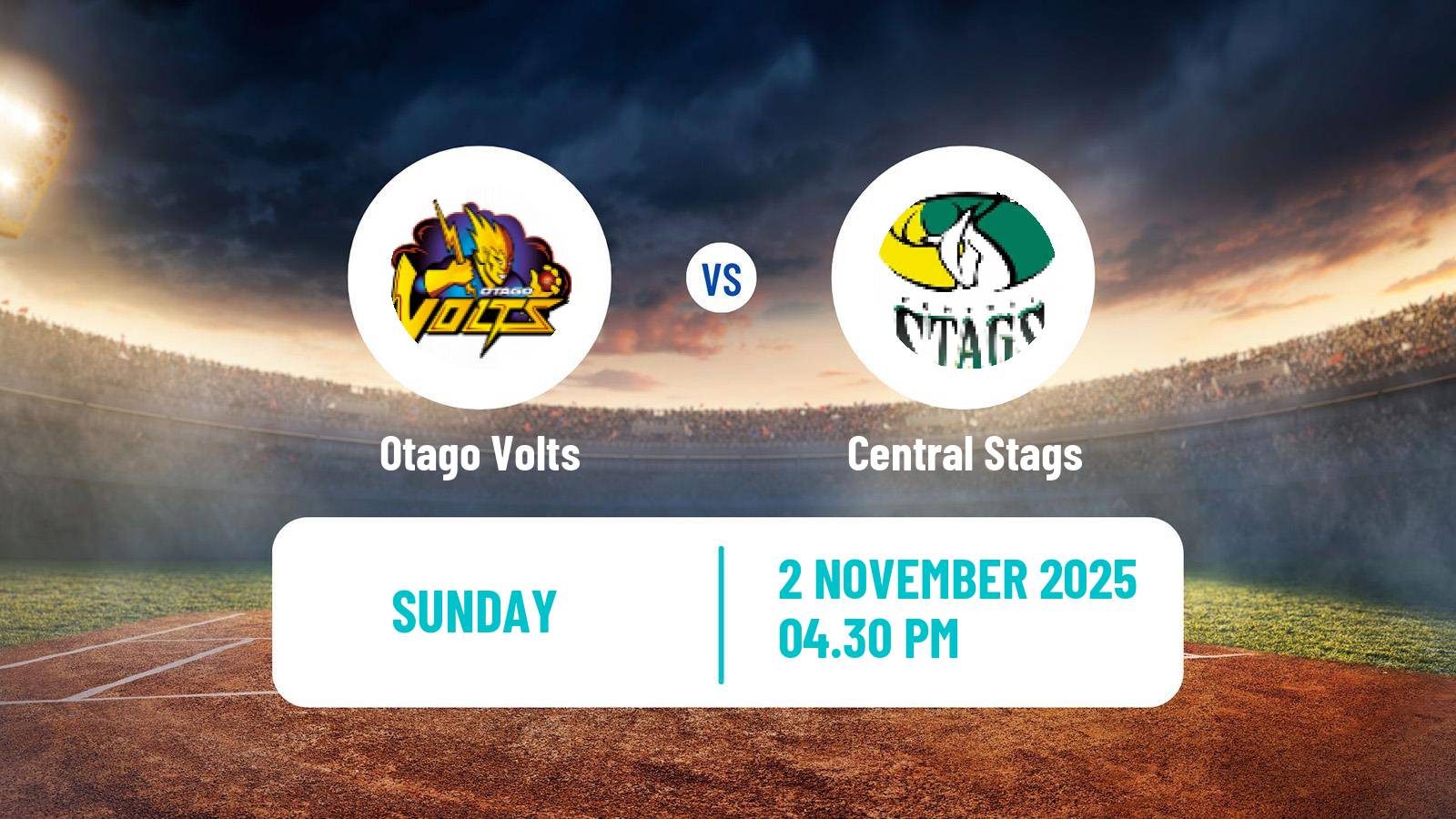 Cricket Ford Trophy Otago Volts - Central Stags