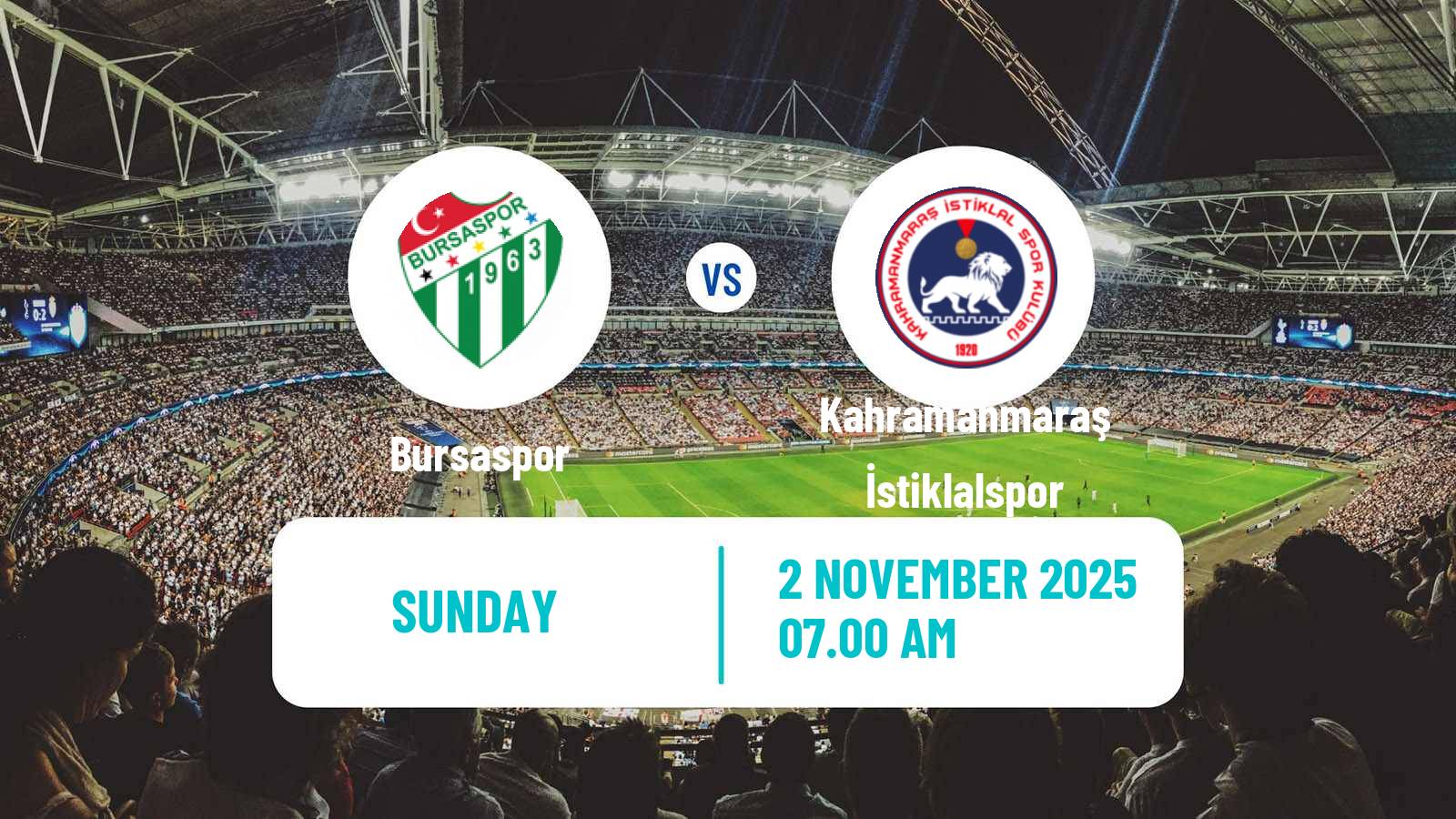 Football Turkish Second League Red Group Bursaspor - Kahramanmaraş İstiklalspor