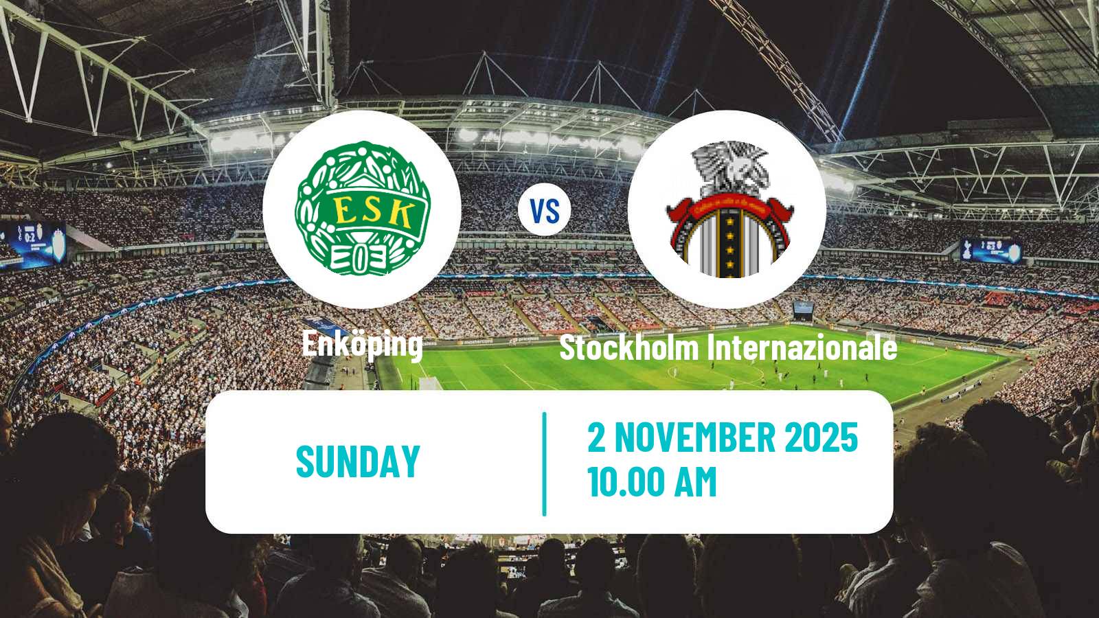 Football Swedish Division 1 Norra Enköping - Stockholm Internazionale