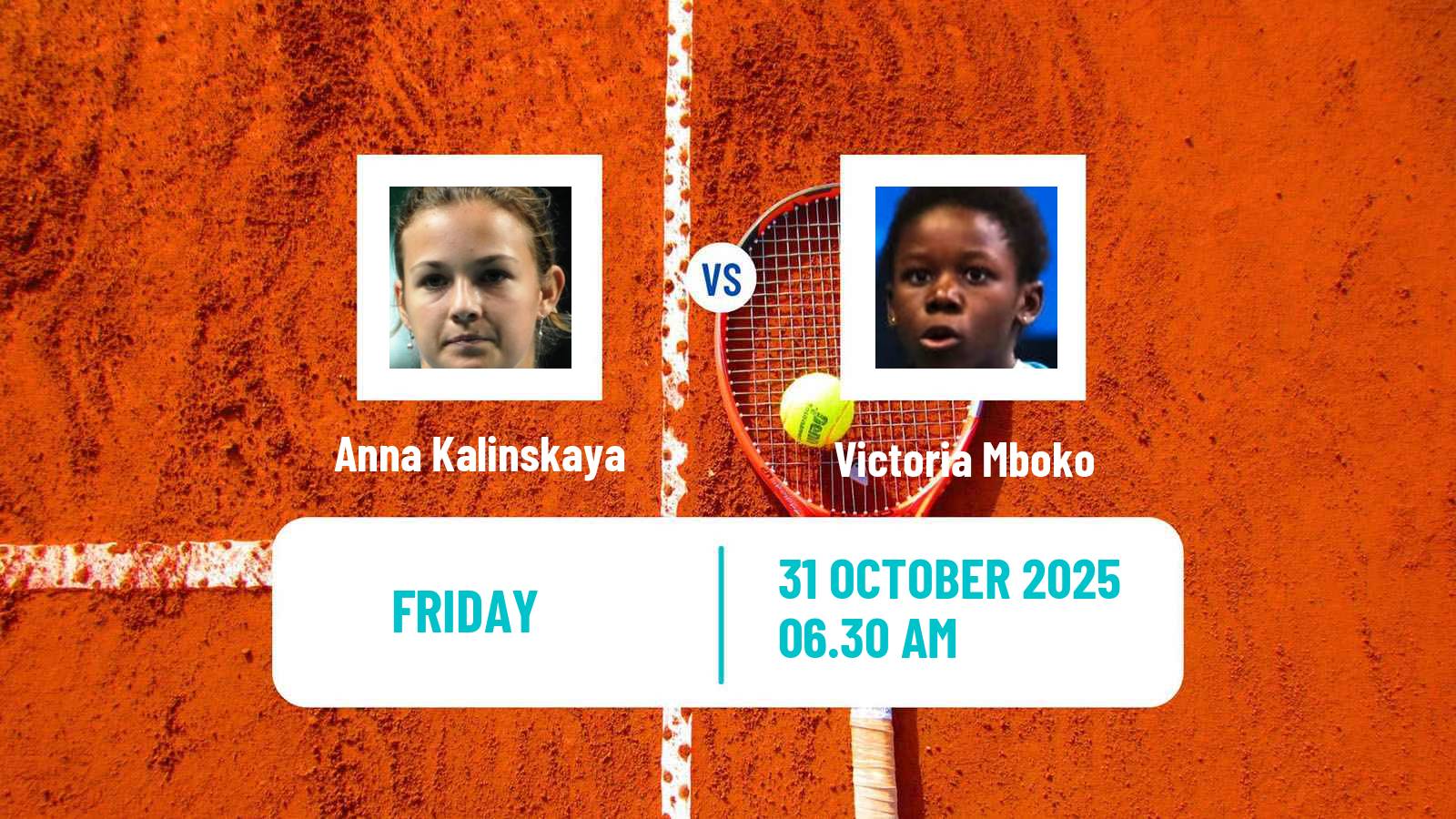 Tennis WTA Hong Kong Anna Kalinskaya - Victoria Mboko