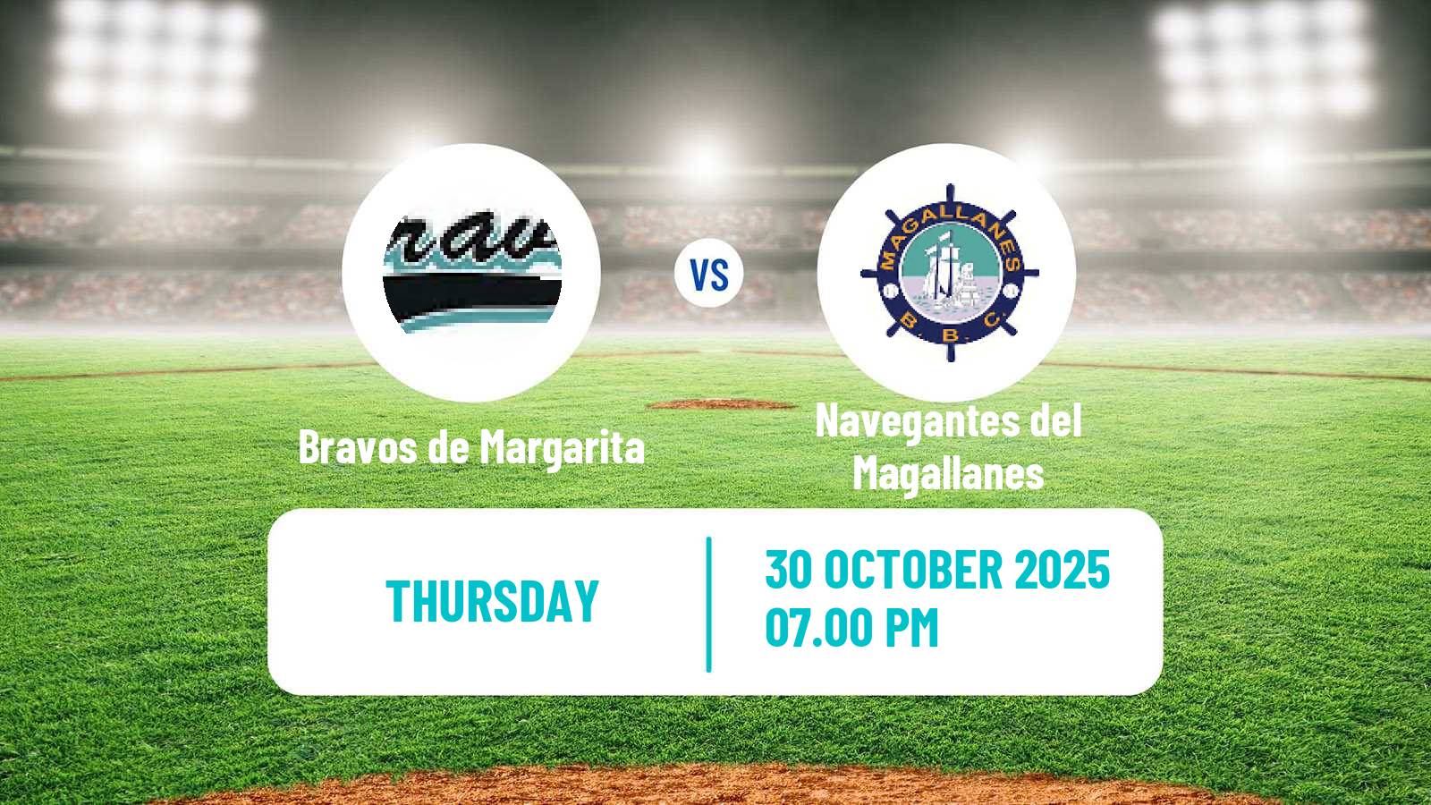 Baseball Venezuelan LVBP Bravos de Margarita - Navegantes del Magallanes