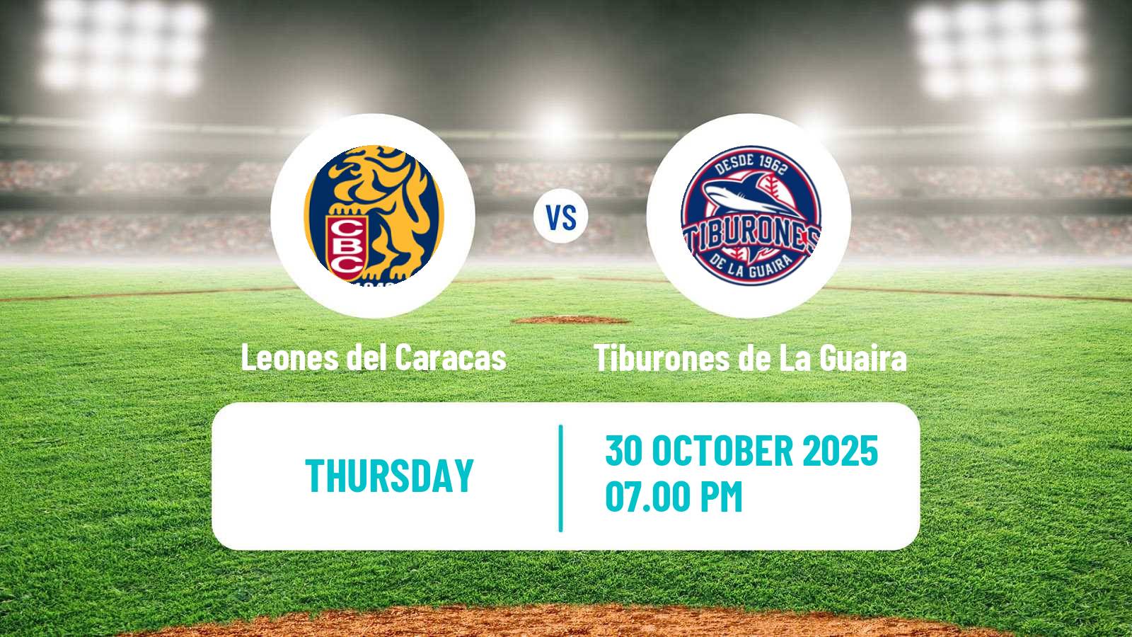 Baseball Venezuelan LVBP Leones del Caracas - Tiburones de La Guaira