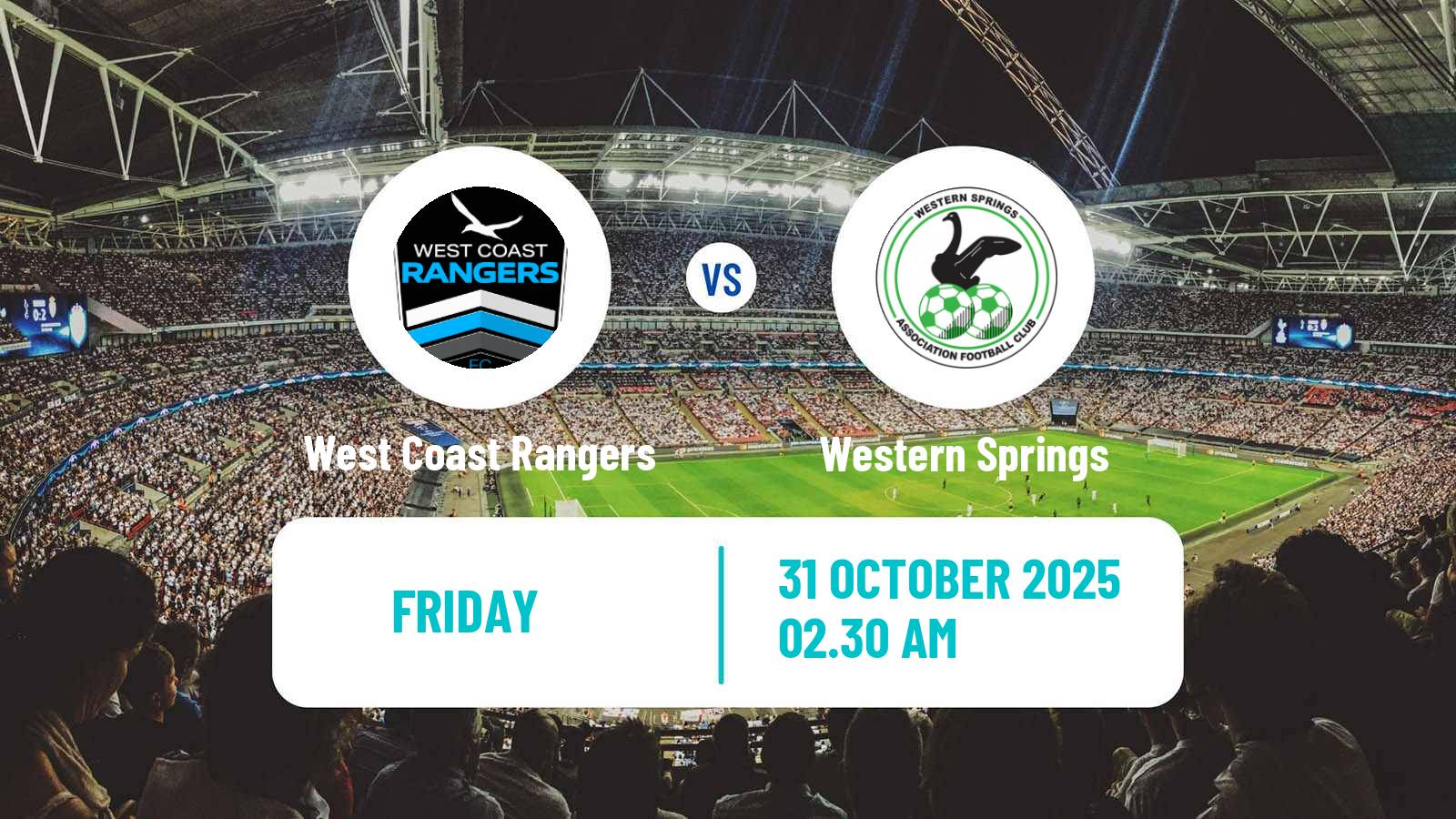 Football New Zealand National League Women West Coast Rangers - Western Springs