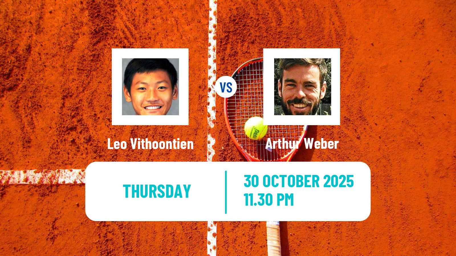 Tennis ITF M15 Hua Hin 2 Men Leo Vithoontien - Arthur Weber
