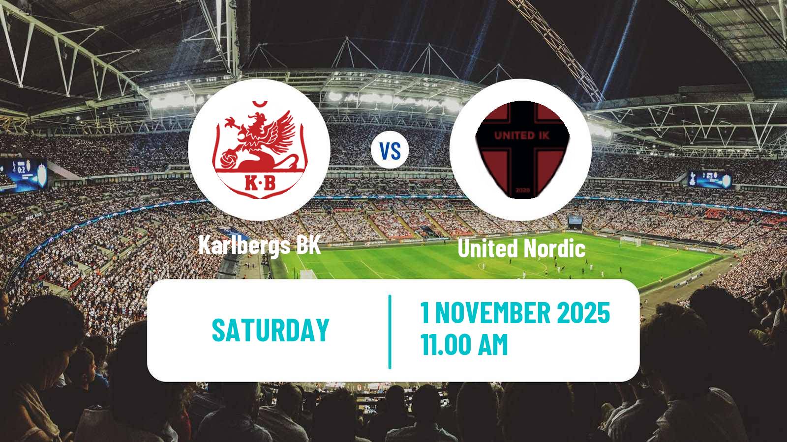 Football Swedish Division 1 Norra Karlberg - United Nordic