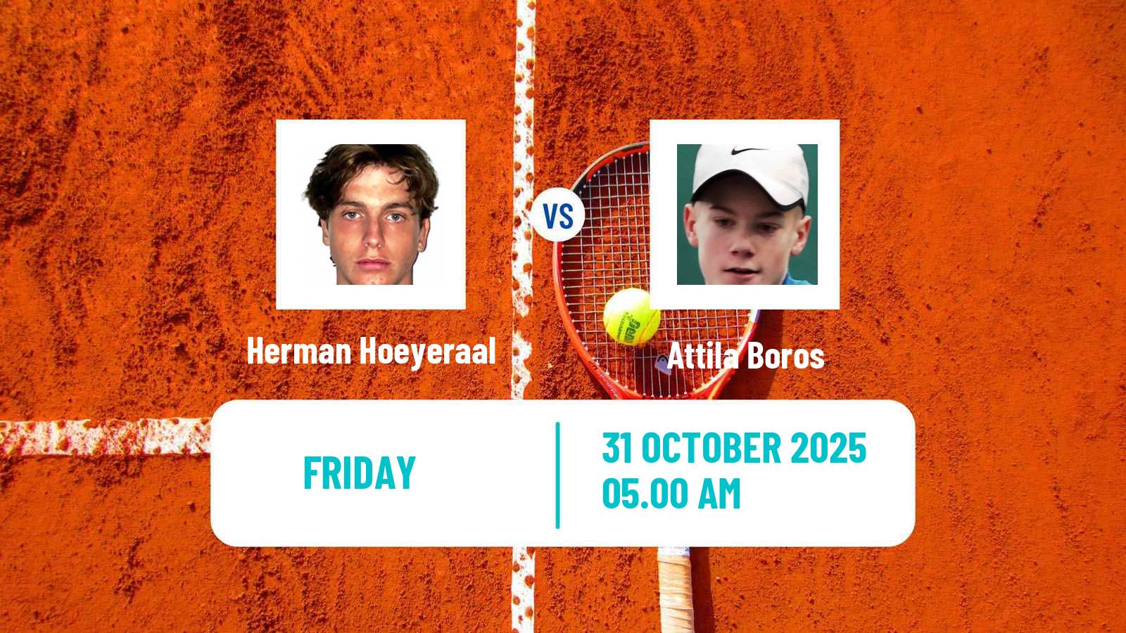 Tennis ITF M15 Szabolcsveresmart Men Herman Hoeyeraal - Attila Boros