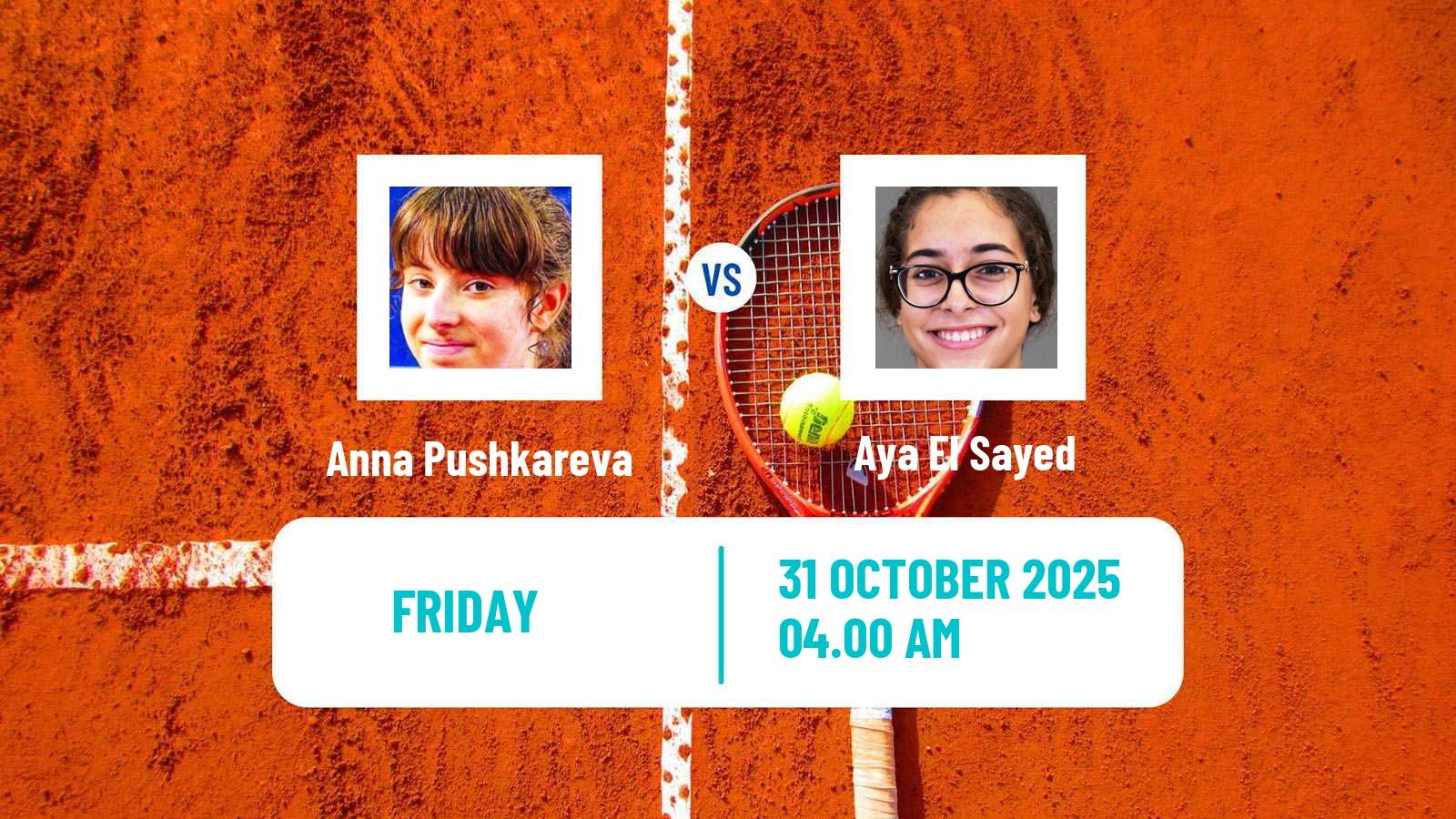 Tennis ITF W15 Sharm Elsheikh 17 Women Anna Pushkareva - Aya El Sayed