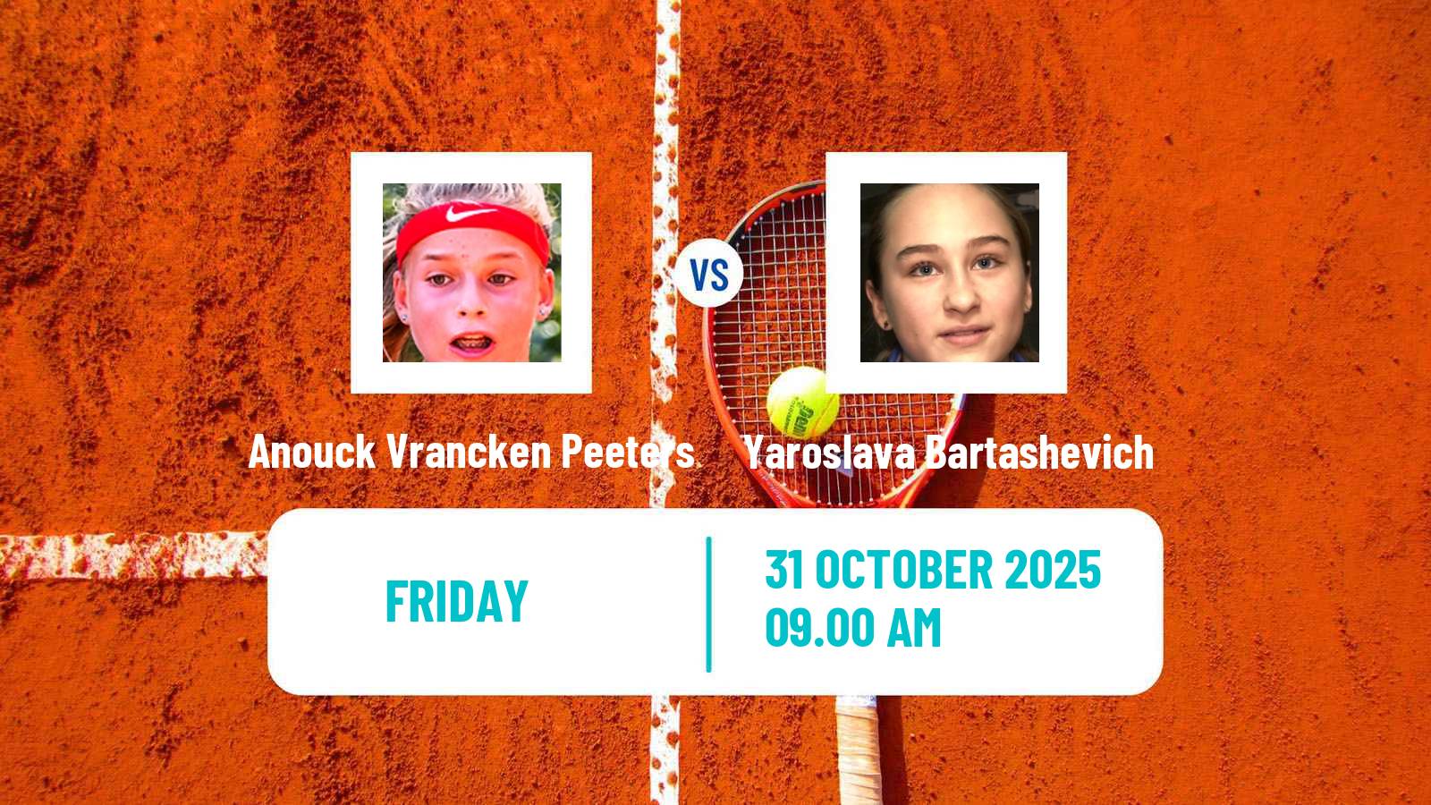 Tennis ITF W35 Villeneuve D Ascq Women Anouck Vrancken Peeters - Yaroslava Bartashevich