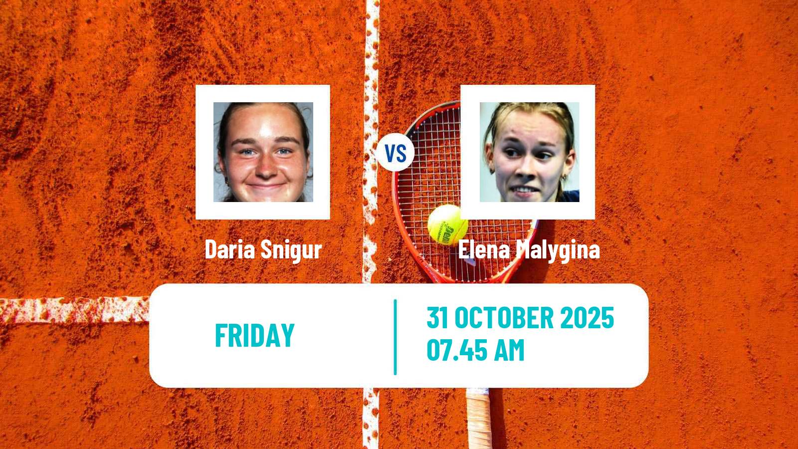 Tennis ITF W75 Glasgow Women Daria Snigur - Elena Malygina