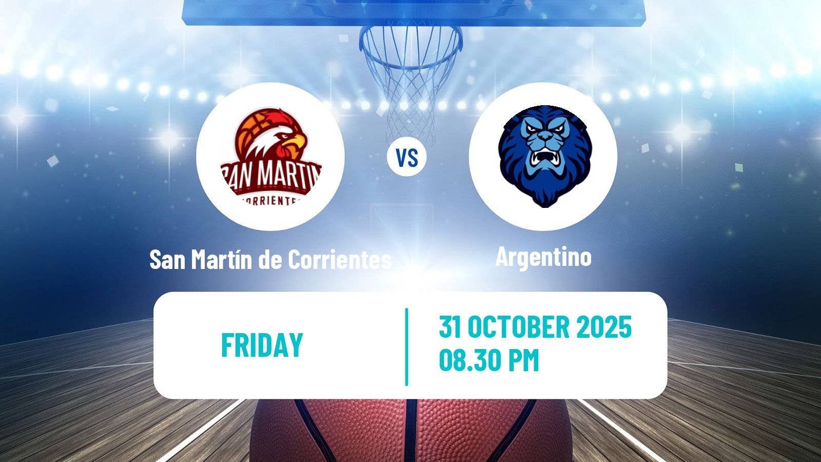 Basketball Argentinian LNB San Martín de Corrientes - Argentino