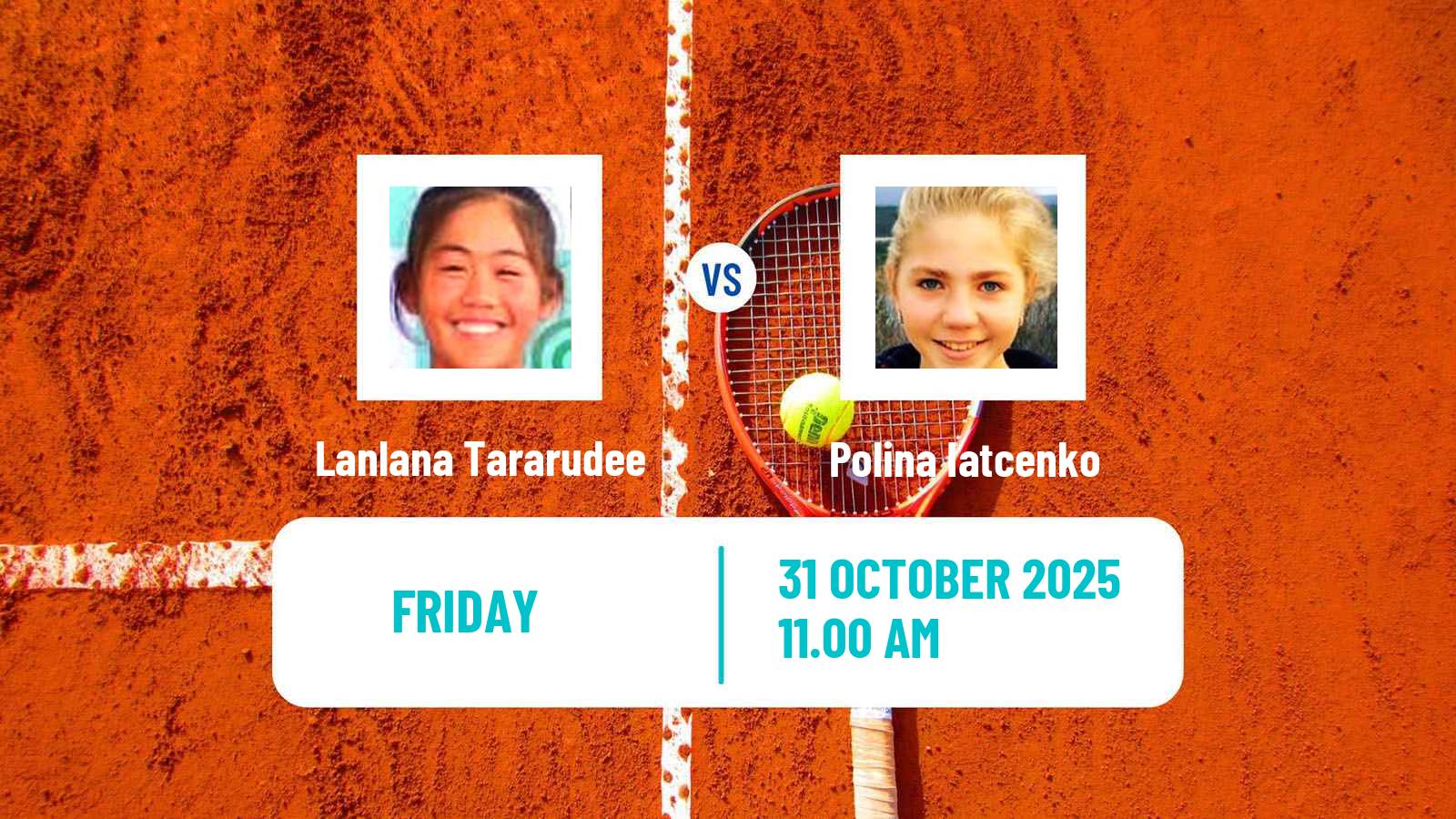 Tennis WTA Chennai Lanlana Tararudee - Polina Iatcenko