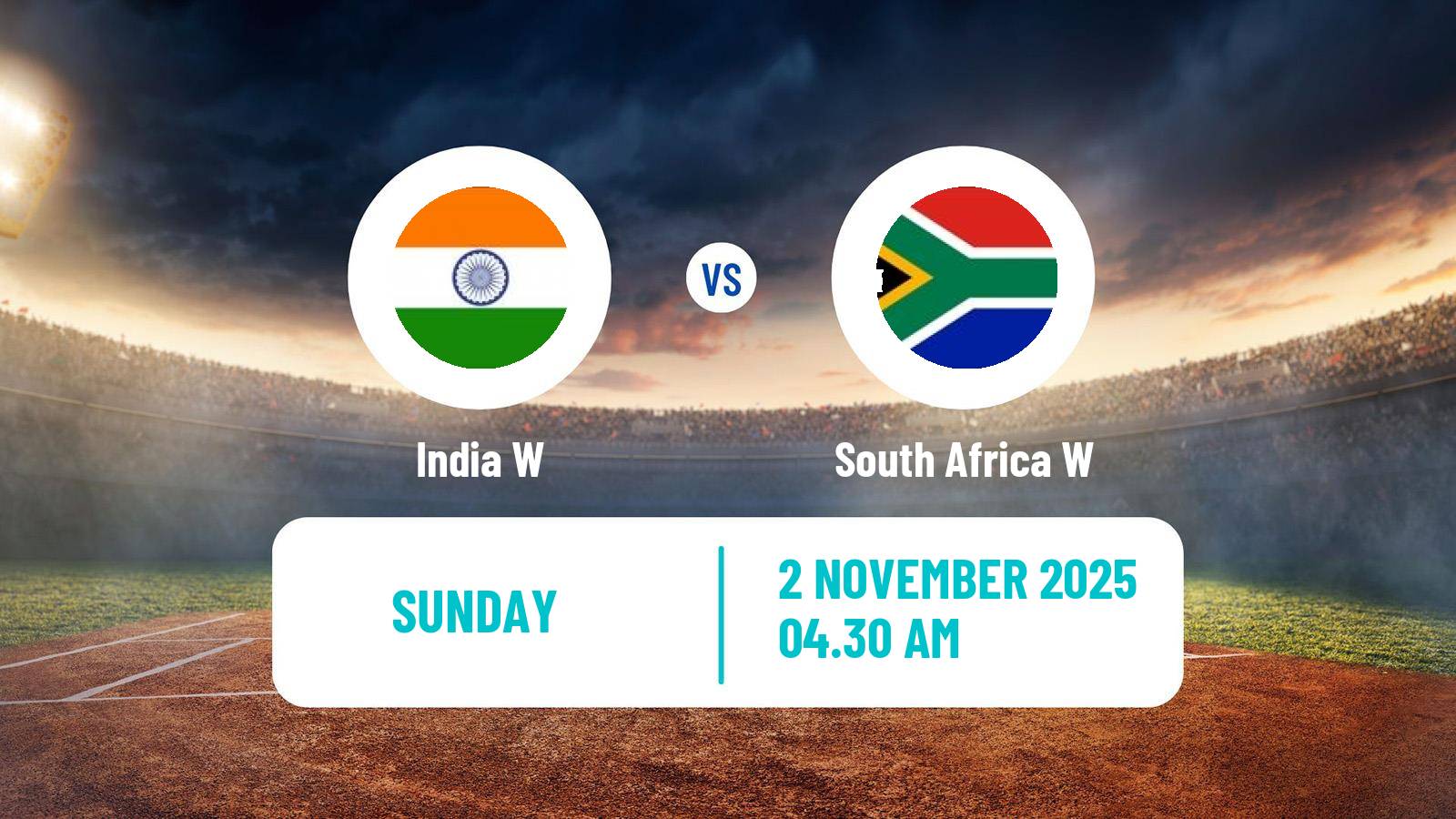 Cricket ICC World Cup Women India W - South Africa W