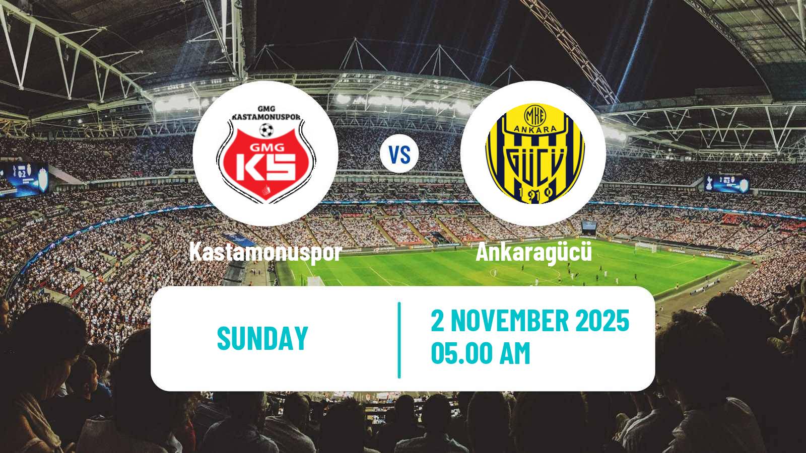 Football Turkish Second League White Group Kastamonuspor - Ankaragücü