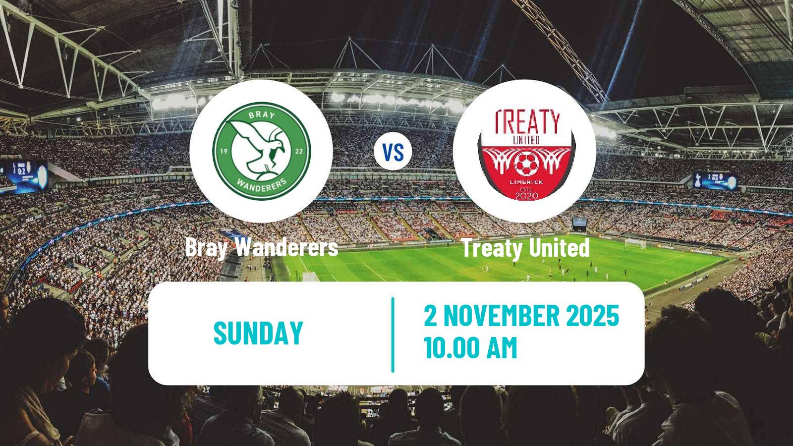 Football Irish Division 1 Bray Wanderers - Treaty United