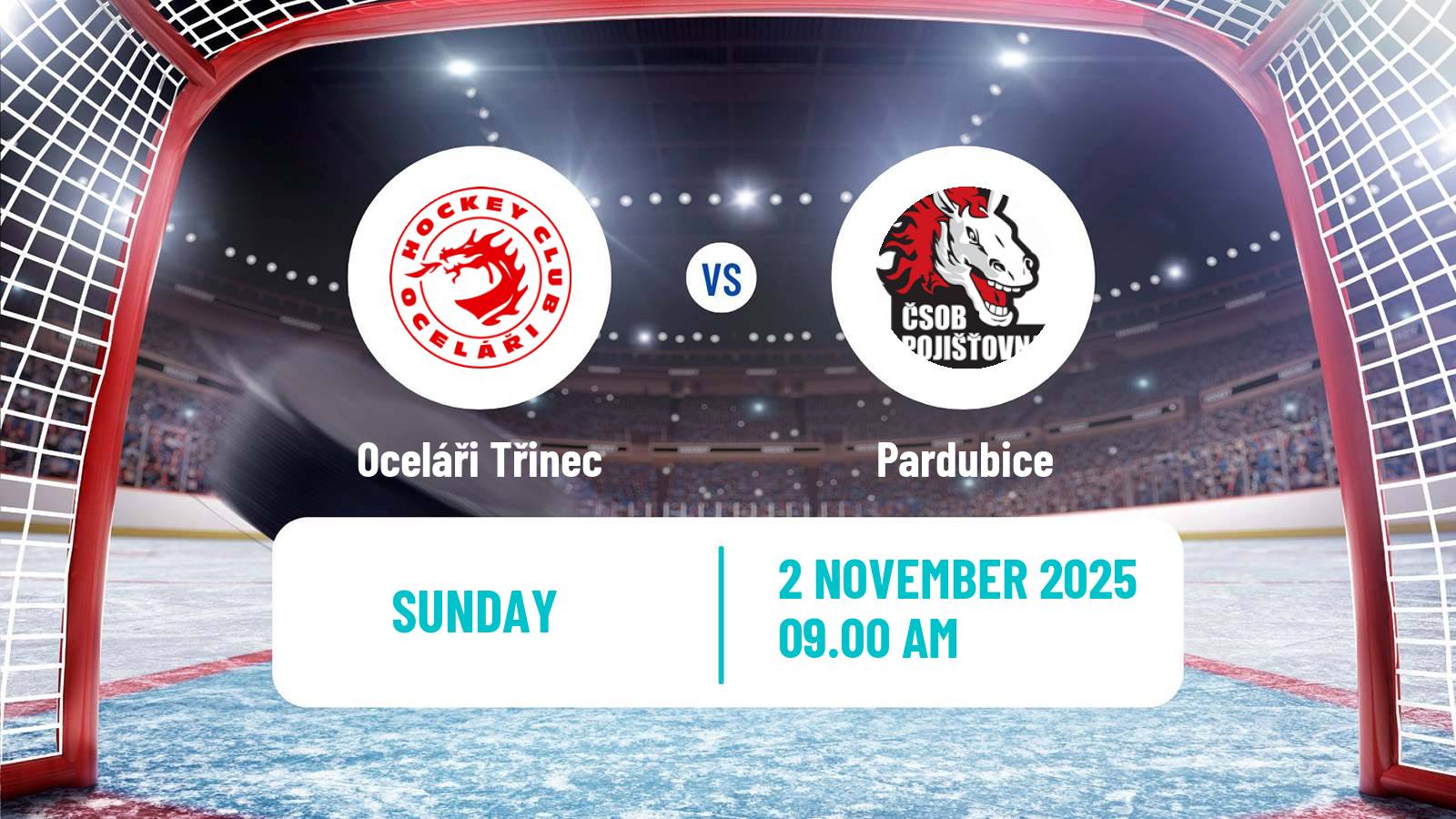 Hockey Czech Extraliga Oceláři Třinec - Pardubice
