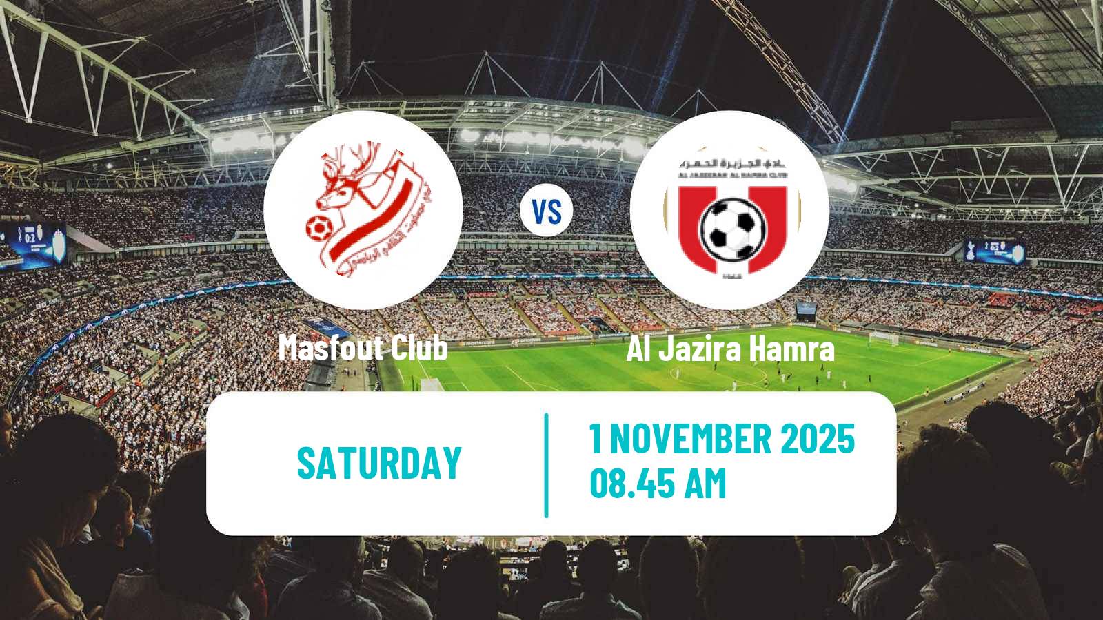 Football UAE Division 1 Masfout - Al Jazira Hamra